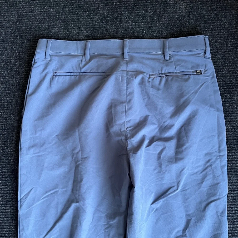 Banana Republic Performance Chino Pants Mens 36x30 Blue Grey Straight Leg Tech